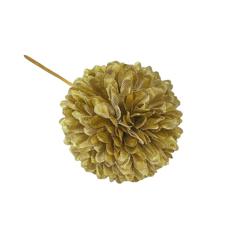 12 PZ Fiore Artificiale BOMBONIERA colore ORO da 6 cm