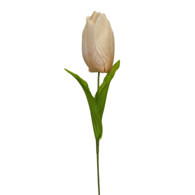 12 PZ Fiore Artificiale BOMBONIERA TULIPANO Grande colore PESCA