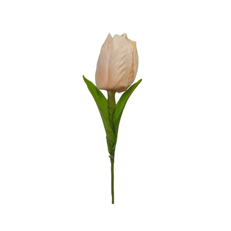 12 PZ Fiore Artificiale BOMBONIERA TULIPANO piccolo colore PESCA