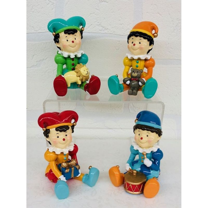 SUPER OFFERTA 10 PZ Giullare Joker resina 6.5x9 cm BOMBONIERA