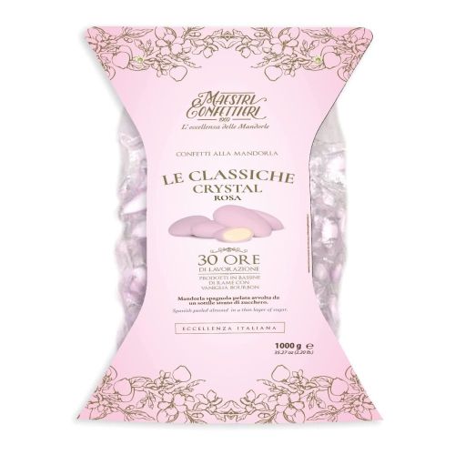 CONFETTI MAXTRIS 1 KG Mandorla incartata singolarmente Colore ROSA